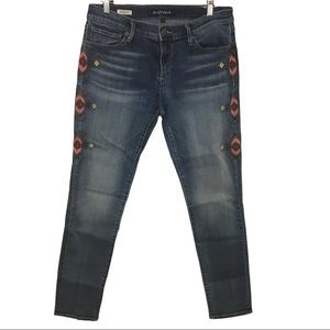 Driftwood Embroidered skinny jeans